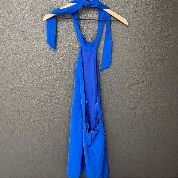 *marks* NWOT Revolve x About Us Rose Halter Dress in Cobalt | Size M - Picture 6 of 11